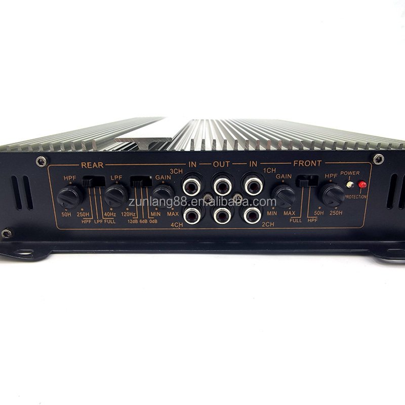 Peak Power 3800W Car Audio Amplifier 12V Full Range RMS 60*4CH Channel Class AB Car Amplifier